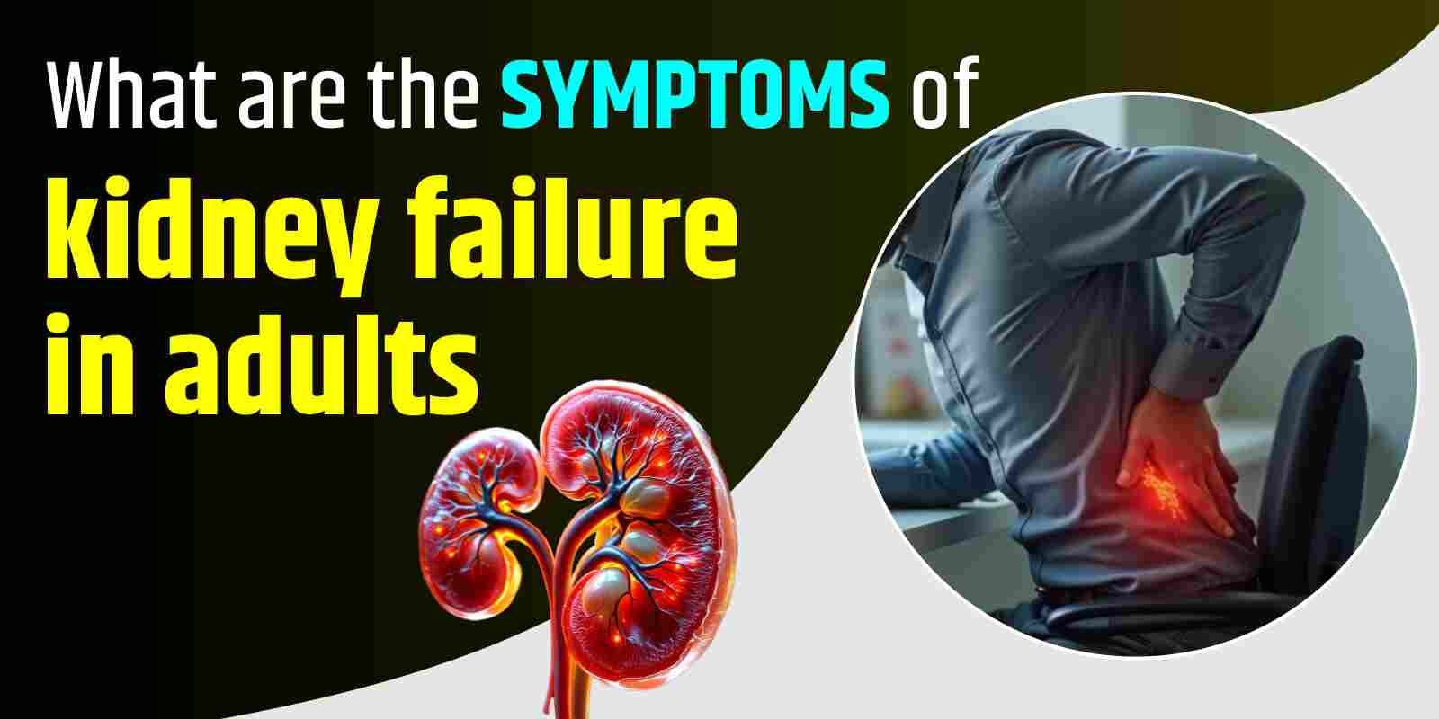 What are the symptoms of kidney failure in adults